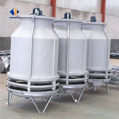 Torre de refrigeração de fluxo industrial redonda Com um bico de tratamento de água com material metálico