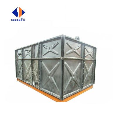 7500L/H AI Tanque de armazenamento de água de aço galvanizado rectangular seccional para garantia