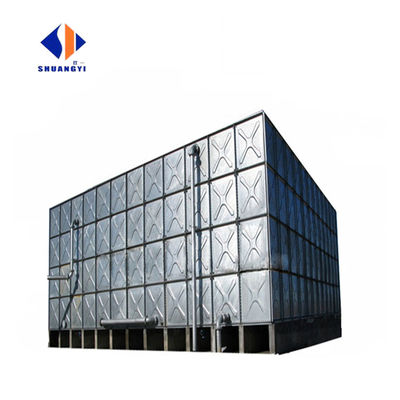 7500L/H AI Tanque de armazenamento de água de aço galvanizado rectangular seccional para garantia