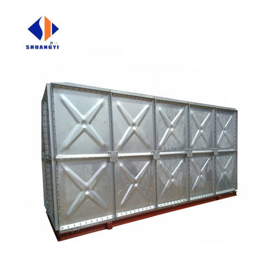 7500L/H AI Tanque de armazenamento de água de aço galvanizado rectangular seccional para garantia