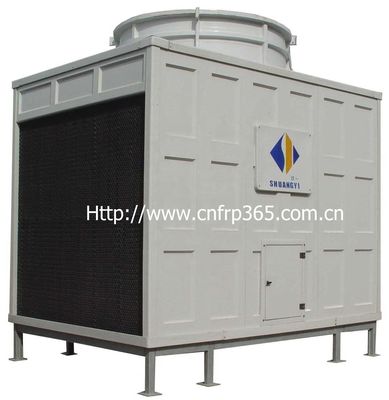 Torre de refrigeração de água de fluxo cruzado FRP industrial de contra-fluxo para lojas de vestuário