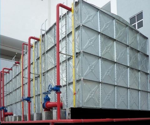 Tanque de armazenamento de água de aço galvanizado seccional de 400000 litros AI