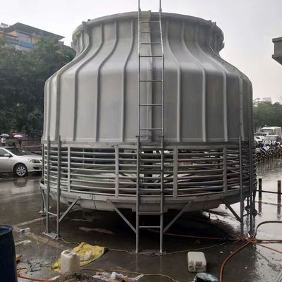 FRP torre de refrigeração de água de fluxo contador anti-corrosão para design de forma redonda 880 KG