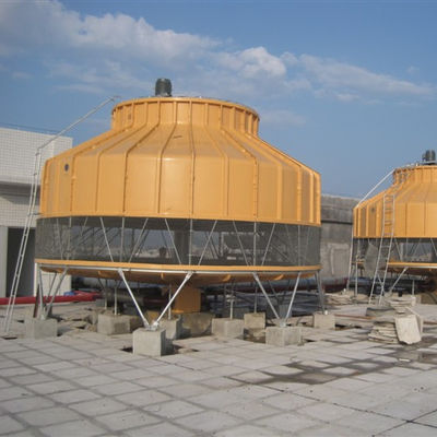 FRP torre de refrigeração de água de fluxo contador anti-corrosão para design de forma redonda 880 KG
