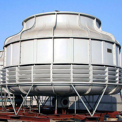 FRP torre de refrigeração de água de fluxo contador anti-corrosão para design de forma redonda 880 KG
