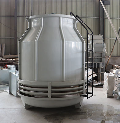 FRP torre de refrigeração de água de fluxo contador anti-corrosão para design de forma redonda 880 KG