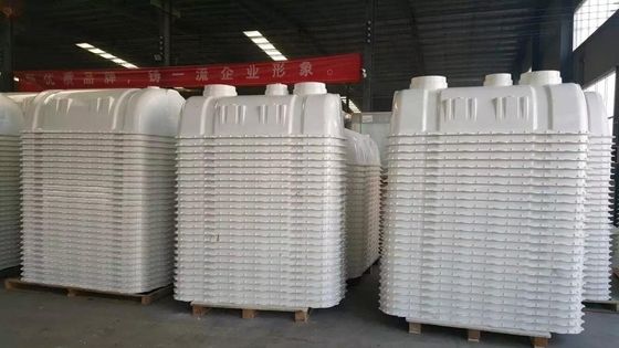 50000L/H Produtividade Tanque séptico subterrâneo de FRP plástico para tratamento de águas residuais