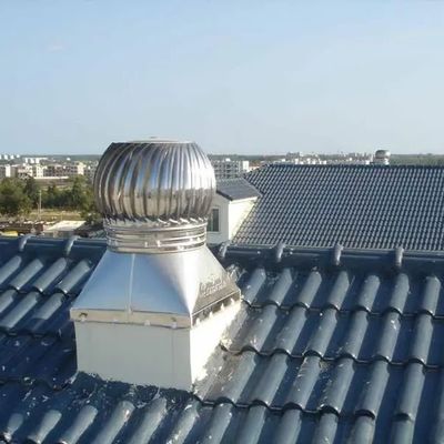 Ventilador de telhado auto-conduzido de prata de aço inoxidável Frp de telhado de plástico Turbina Turbo Fan Made