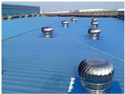Ventilador de fluxo de turbina de vento de FRP/GRP amarelo industrial de 6 polegadas para ventilação de telhados