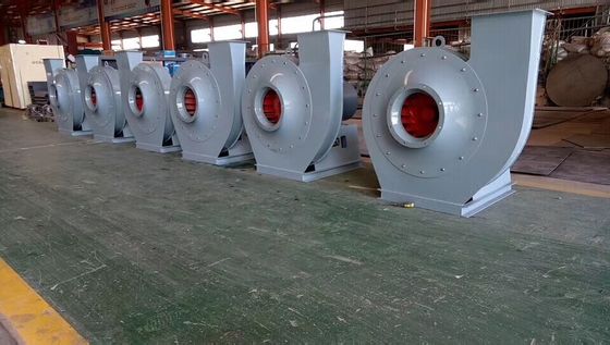 Ventilador de escape centrífugo de fibra de vidro anticorrosivo com motor ABB e montagem em pé livre