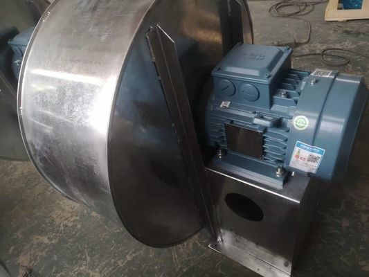 Ventilador de escape centrífugo de fibra de vidro anticorrosivo com motor ABB e montagem em pé livre