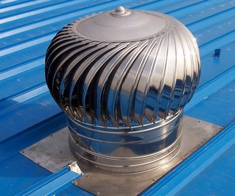 Ventilador de teto de aço inoxidável a vento de potência zero para ventilação de ar fresco