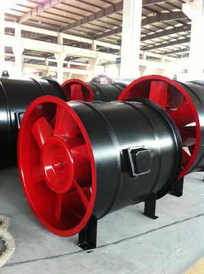 Ventilador de fluxo axial de escape de fumaça HTF à prova de fogo com propriedades resistentes a altas temperaturas