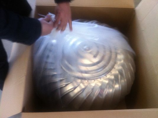 Ventilador de turbina de telhado de aço inoxidável acionado pelo ar para ventilação ideal
